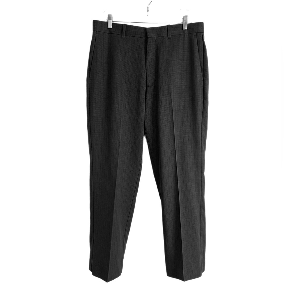 DOCKERS RECODE Mens Microfiber Grey Tailored Dress Pants, Stylish, Minimalistic